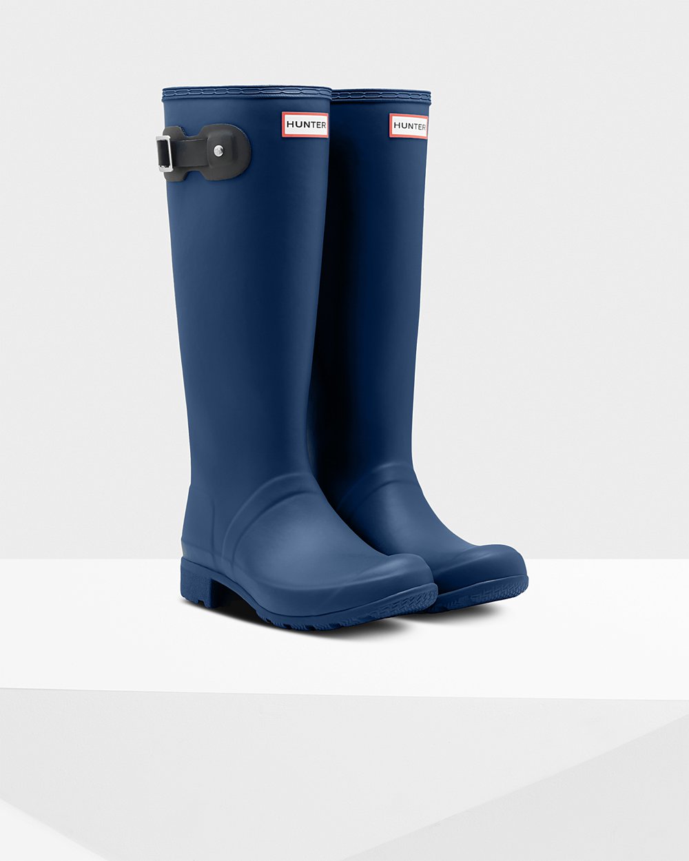 Bottes Hautes de Pluie Hunter Original Tour Foldable Femme Bleu Marine TSCYHLM-79